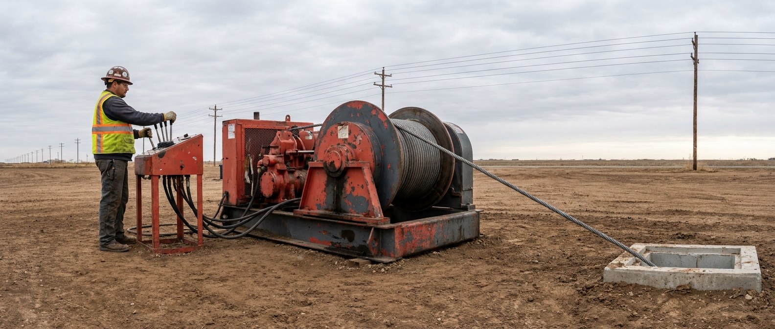 оператор у hydraulic capstan winch
