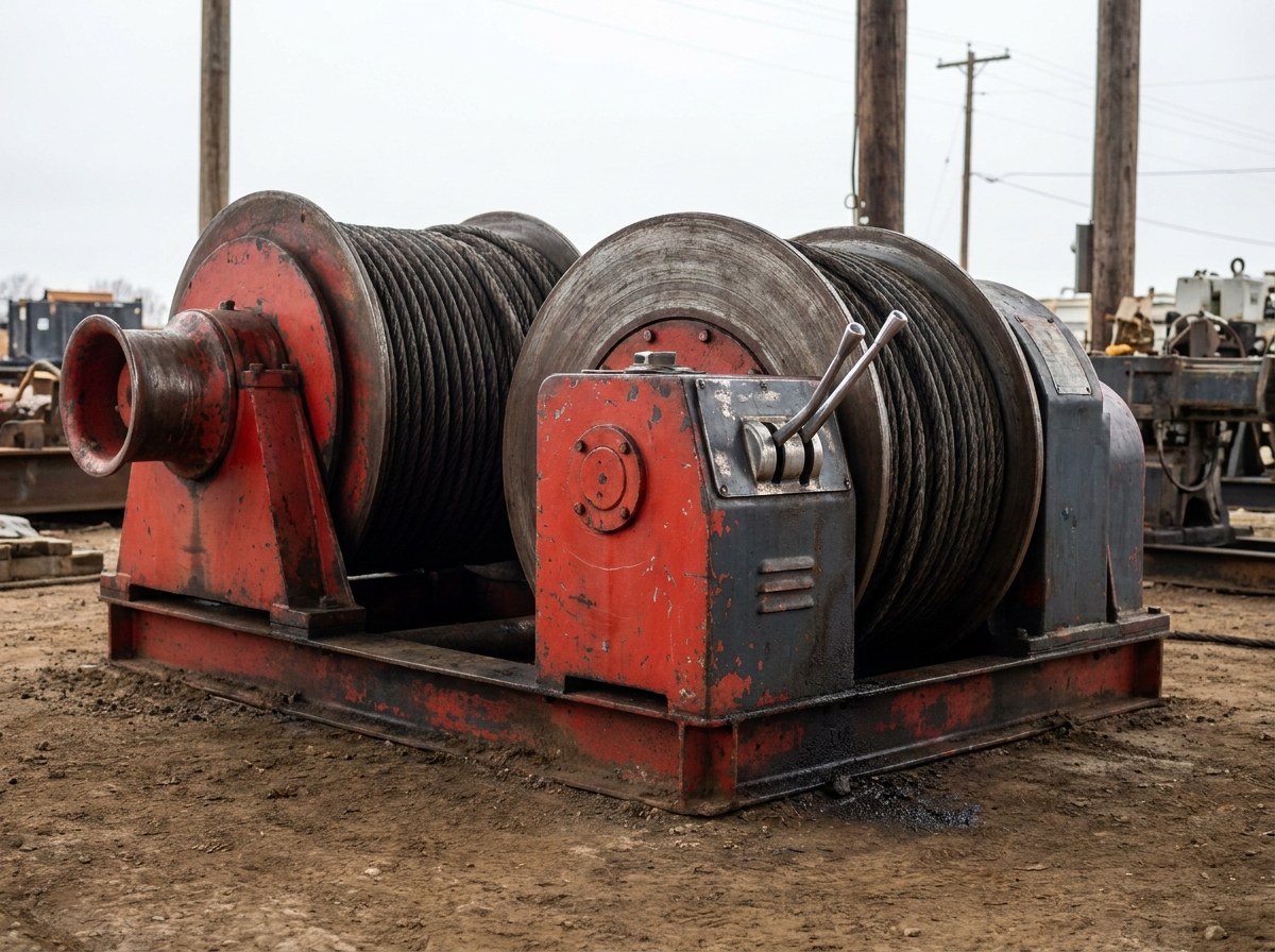 synthetic pulling rope drum